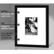 Americanflat 11x14 Black Picture Frame Displays 5x7 Photos with Mat or 11x14 Photos Without Mat