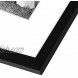 Americanflat 11x14 Black Picture Frame Displays 5x7 Photos with Mat or 11x14 Photos Without Mat