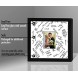 Americanflat 14x14 Black Wedding Signature Picture Frame Displays 5x7 Photo with Polished Glass