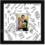 Americanflat 14x14 Black Wedding Signature Picture Frame Displays 5x7 Photo with Polished Glass