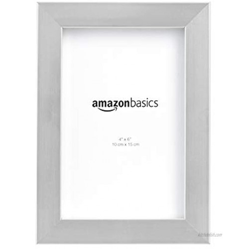 Basics Photo Picture Frame 4 x 6 Nickel Pack of 2