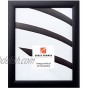 Craig Frames 1WB3BK 18 by 24 Inch Picture Frame Smooth Wrap Finish 1 Inch Wide Black