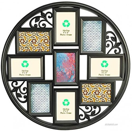 Giftgarden 4x6 Collage Picture Frames for Wall 9 Openings Multi Photo Frame for Family Pictures Wall Decor Black