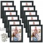 Giftgarden 4x6 Picture Frame Black Photo Frames Bulk for Wall or Tabletop Set of 12