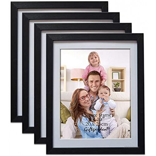 Giftgarden 8x10 Picture Frame Black with Mat Matted to 8 x 10’ Photo for Wall or Tabletop Decor Set of 4