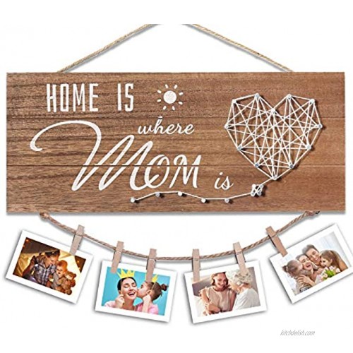 Gifts for Mom,Mom Gifts,Birthday Gifts for Mom,Unique Mom Birthday Gifts From Daughter Kids Son Husband Picture Frame Home is Where Mom is,New Mom Gifts for Women,Mothers Day Gifts for Sisters,Wife Mother in Law.