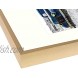 Golden State Art 11x14 Gold Picture Frame Displays Photo 8x10 with Ivory Mat or 11x14 Without Mat for Wall Mounting Aluminum Frames with Real Glass Pack of 1