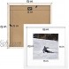 Golden State Art Phone Instagram Frame Collection 12x12 inch Bevel Cut Mat Square Photo Wood Frames with Photo Mat & Real HD Glass for 8x8-inch Photos Classic White