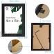 HappyHapi 4x6 Inch Picture Frames，Set of 10 Wooden Picture Frames Tabletop or Wall Display Decoration for Photos Paintings Landscapes Posters Artwork Black