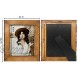 IKEREE 8x10 Picture Frames with Bark Edges Rustic Wood Photo Frame for Tabletop or Wall Display Natural Brown.