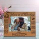 KATE POSH 5 Years of Marriage Photo Frame Happy 5th Wood Engraved Natural Solid Wood Picture Frame 5x7-Horizontal