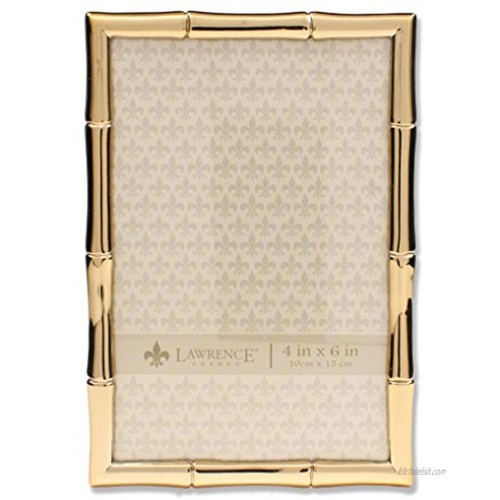 Lawrence Frames Bamboo Design Metal Frame 4x6 Gold