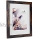 Scholartree Wooden Brown 11x14 Picture Frame with Mat 2 Set in 1 Pack