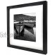 Soonrada 12x12 Picture Frame Matted to Fit Photos 8x8 or 12 x 12 Pictures Without Mat 12 by 12 Square Solid Wood Black Picture Frames for Wall Mounting