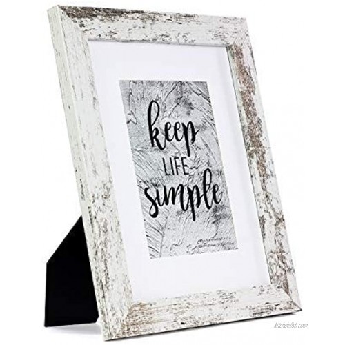 White 8x10 Picture Frame can Display 5x7 Picture with Mat or 8x10 Photo Without Mat on the Wall