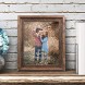 ZBEIVAN 8x10 Picture Frames Set of 2 Poster Vintage Brown Rustic Family Art 10x8 Photo Frame for Vertical Horizontal Tabletop Standing or Wall Hanging