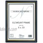 8 x 10 EZ Mount Document Frame Glass Face Black w  Gold Trim
