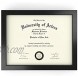 Arteza Document Frame 8.5 x 11 Award Plaque – Real Glass Front – Solid Wood Finish – Mounting Hooks for Certificate Display