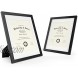Arteza Document Frame Displays 11 x 14 Documents w o Mat or 8.5 x 11 Certificates w Mat 2 Pack Wood Finish Frame Pure Glass Front Picture Frame for Wall Gallery Wall