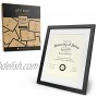 Arteza Document Frame Displays 11 x 14 Documents w o Mat or 8.5 x 11 Certificates w Mat 2 Pack Wood Finish Frame Pure Glass Front Picture Frame for Wall Gallery Wall