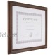 Basics Certificate Document Frame With Mat 8.5 x 11 Aged Walnut 3-Pack