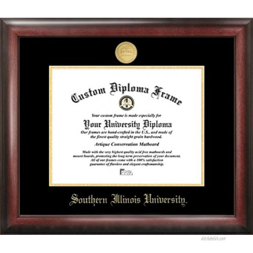 Campus Images IL972GED Southern Illinois University Embossed Diploma Frame 8.5 x 11 Gold