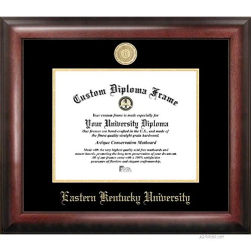 Campus Images KY999GED Eastern Kentucky University Embossed Diploma Frame 8.5 x 11 Gold