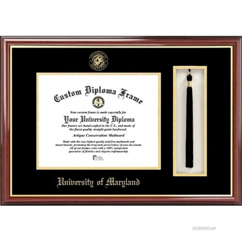 Campus Images MD998PMHGT University of Maryland Tassel Box and Diploma Frame 13 x 17