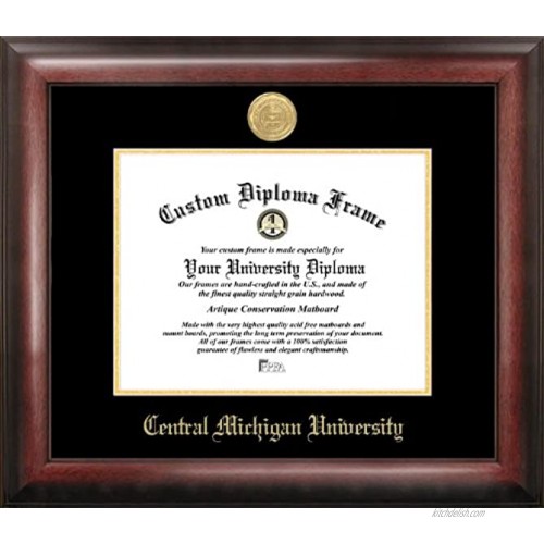 Campus Images MI999GED Central Michigan University Embossed Diploma Frame 8.5 x 11 Gold