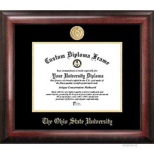 Campus Images OH987GED Ohio State University Embossed Diploma Frame 8.5 x 11 Gold