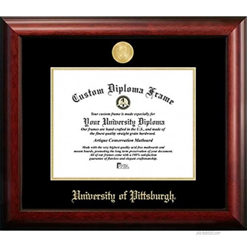 Campus Images PA993GED University of Pittsburgh Embossed Diploma Frame 8.5 x 11 Gold