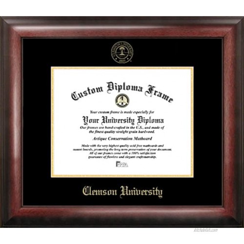 Campus Images SC994GED Clemson University Embossed Diploma Frame 8.5 x 11 Gold