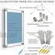 Clear Tempered Glass Floating Picture Frame 8.5 x 11 Inch A4 size Wall Mount or Hang Farmless Double Glass Photo Frame for Certificate Diploma Degree Art Full Size 9.5 x 12 Inch