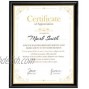 COZYMOOD 11x14 Black Wooden Photo Frame with HD Plexi-Glass Real Wood Display for 8 x 10 Photo with Mat or 11 x 14 inch Certificate Document Diploma Without Mat Wall Hanging Hardware Included