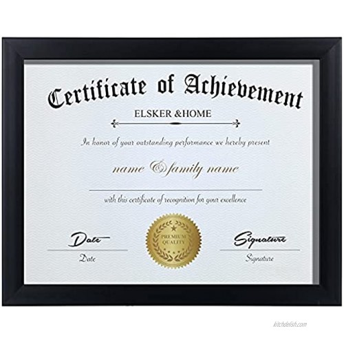 ELSKER&HOME 8.5x11 Certificate Frame Classic Black Color Frame Document&Certificate Displays Displomas 8.5×11 Inch for Document Photo