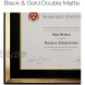 EXCELLO GLOBAL PRODUCTS Modern Photo Document Frame: 8.5x11 with Double Mat Graduation Diploma Certificate Holder Wall Frame Gold