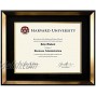 EXCELLO GLOBAL PRODUCTS Modern Photo Document Frame: 8.5x11 with Double Mat Graduation Diploma Certificate Holder Wall Frame Gold
