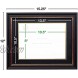 EXCELLO GLOBAL PRODUCTS Photo Document Frame: 8.5x11with Double Mat Graduation Diploma Certificate Holder Wall Frame Black Gold
