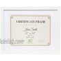 FrameWorks 11x14 mat to 8.5x11 Classic Wooden Document Frames Tempered Glass White 2-Pack
