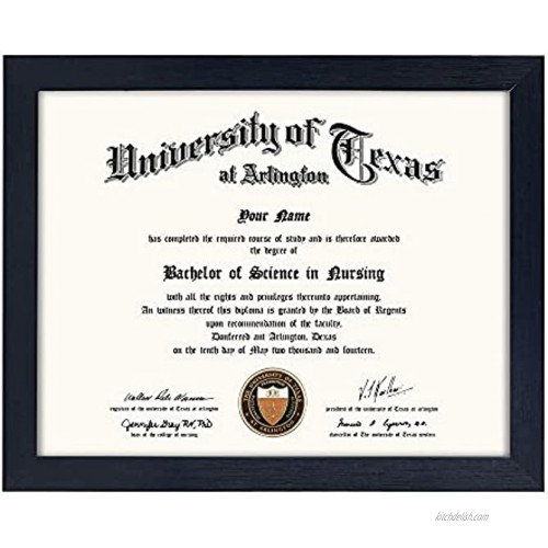 GraduationMall 8.5x11 Diploma Certificate Frame,Wood Grain,UV Protection Acrylic,Wall or Tabletop Display