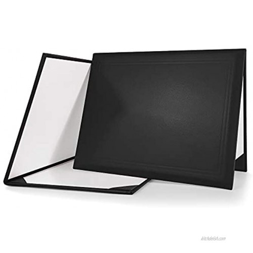 GraduationMall 8.5x11 Smooth Padded Diploma Cover Certificate Holder Black