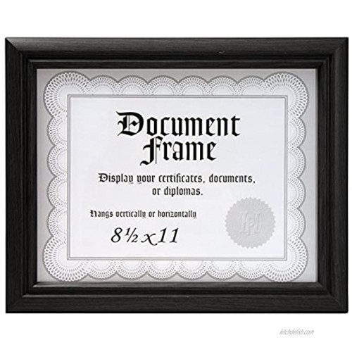 Malden International Designs Home Profiles Black Document Frame 8.5x11 Black