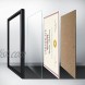 PETAFLOP 8.5x11 Certificate Frame Black Diploma Picture Degree Document Frames with Glass Front Wall or Tabletop Vertically or Horizontally Disaplay 4 Pack