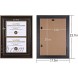 Space Art Deco Gold Black Design Diploma Frame Black Over Gold Double Mat for 8.5x11 Inch Certificates and Documents Sawtooth Hangers Wall Mount Vertical 14x20 for Two Openings Ornate Gold