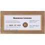 Space Art Deco Gold Textured Frame for 4x9 Business License Certificates,Tempered Glass,Includes D-Shaped Hangers for Hanging and Easel Stand for Table Top 4x9 Frame with No Mat Set of 1