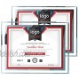 Swallow Bros 2 Pack Frame for Certificate 8.5 x 11 Document Frames Wall and Tabletop Display Silver