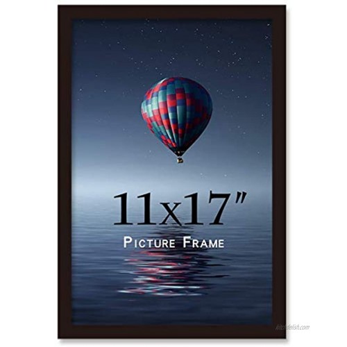 11x17inch Picture Frame Solid Wood Wall Mounting certificate poster Photo Frameblack,1 pack