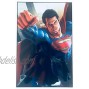 Agility Framed Superman Superman Teaser 10”x15” Poster in Basic Solid Wood Frame Wall Art