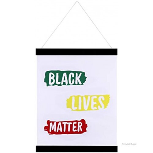 BS Advertising 5mm Thick Black Acrylic Magnet Poster Hanger Frame Scroll Hanger Hanging Frame for Photos Prints Canvas Artwork 9×1.2“ 14×1.2 19×1.2 9 Long Black Lives Matter