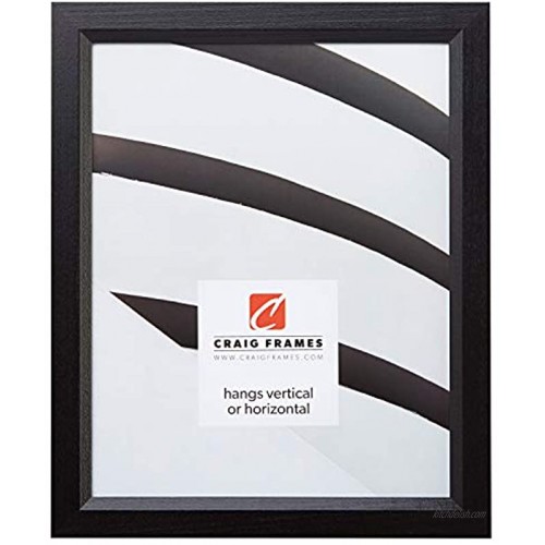 Craig Frames 7171610BK 13 by 19-Inch Picture Poster Frame Wood Grain Finish.825-Inch Wide Solid Black